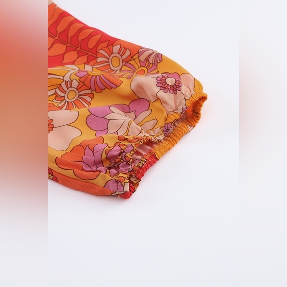 Tie Neck Frill Trim Dress - Picture 3 of 5